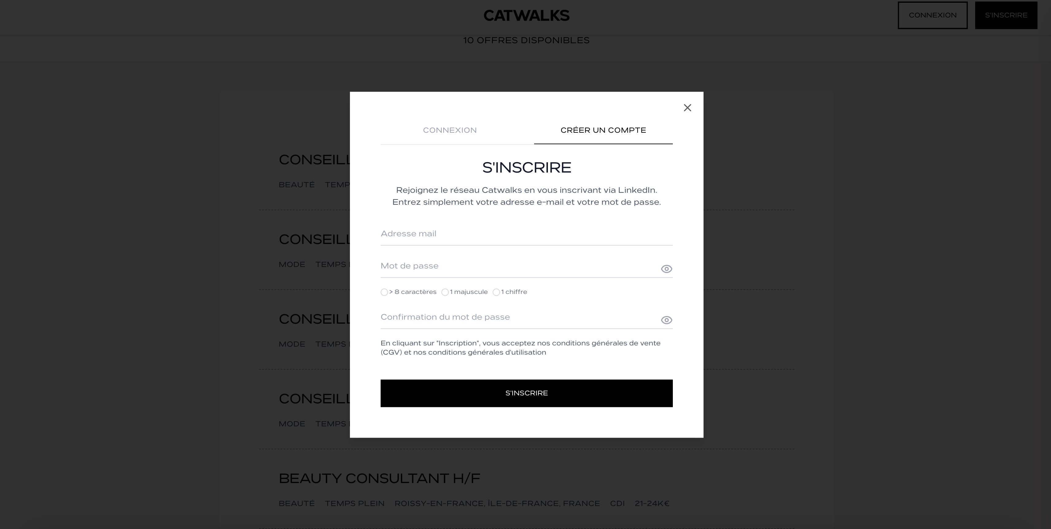 Parcours candidat Catwalks